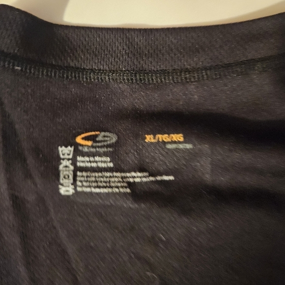 Hand Crafted Upcycled Long Sleeve Tee Black Yellow Batman Halloween Costume L - Picture 9 of 12